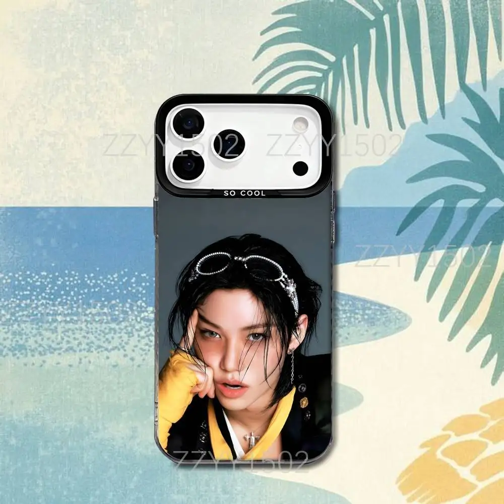 Funda de teléfono F-Felix Lee S-SKZ KARMA para iPhone 17,16,15,14,13,12,X,8,Pro,Max,Plus,SE4,Air,Mini HD negro IMD mate