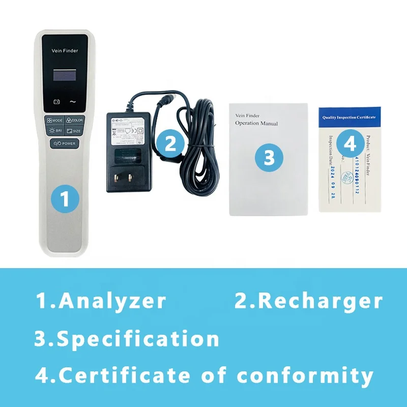High-Resolution Portable Vein Finder — Medical-Grade Handheld Vein Scanner for Human & Veterinary Use