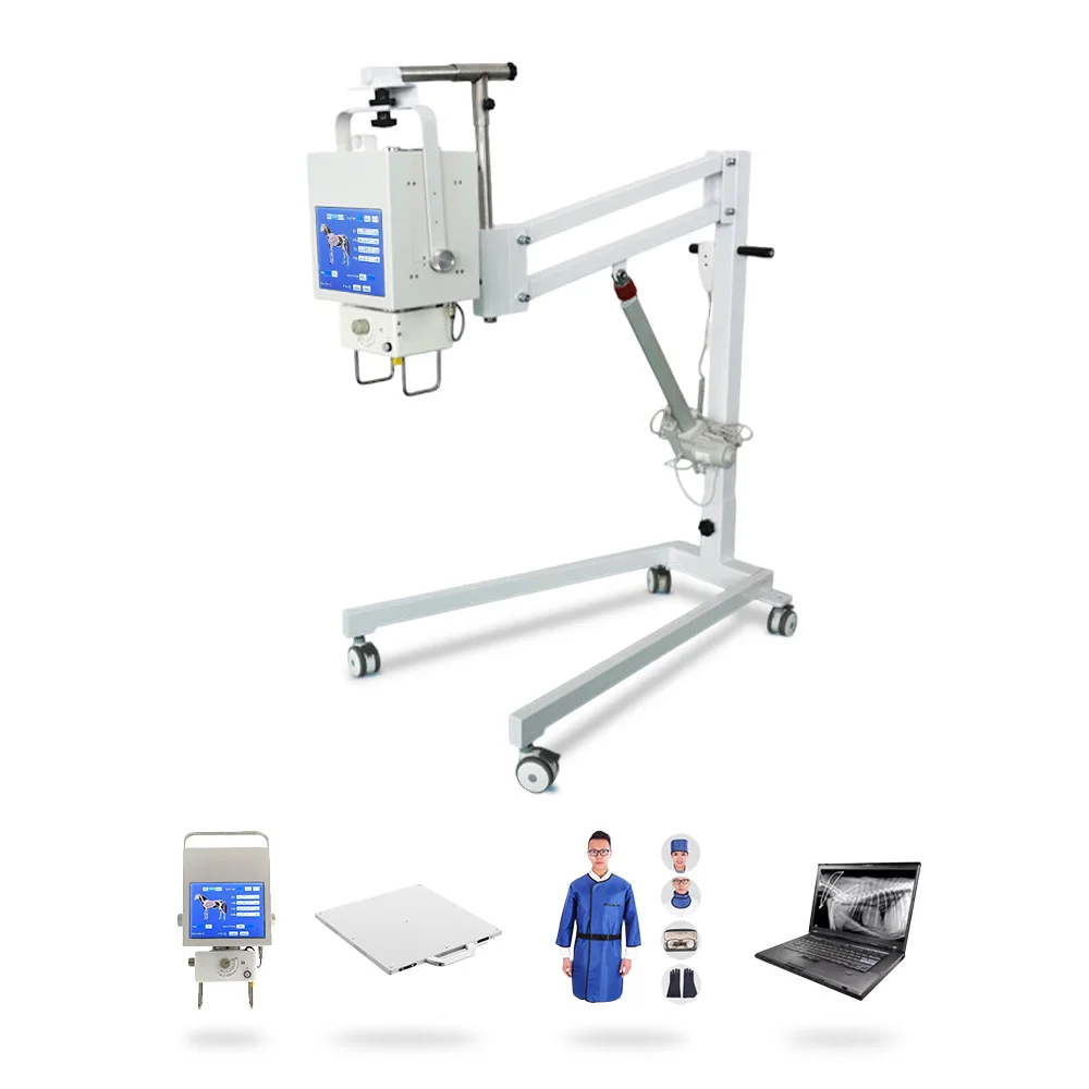 Portable digital radiography systems for clinics All-in-one mobile x-ray devices for field use Low veterinary diagnostic equipme