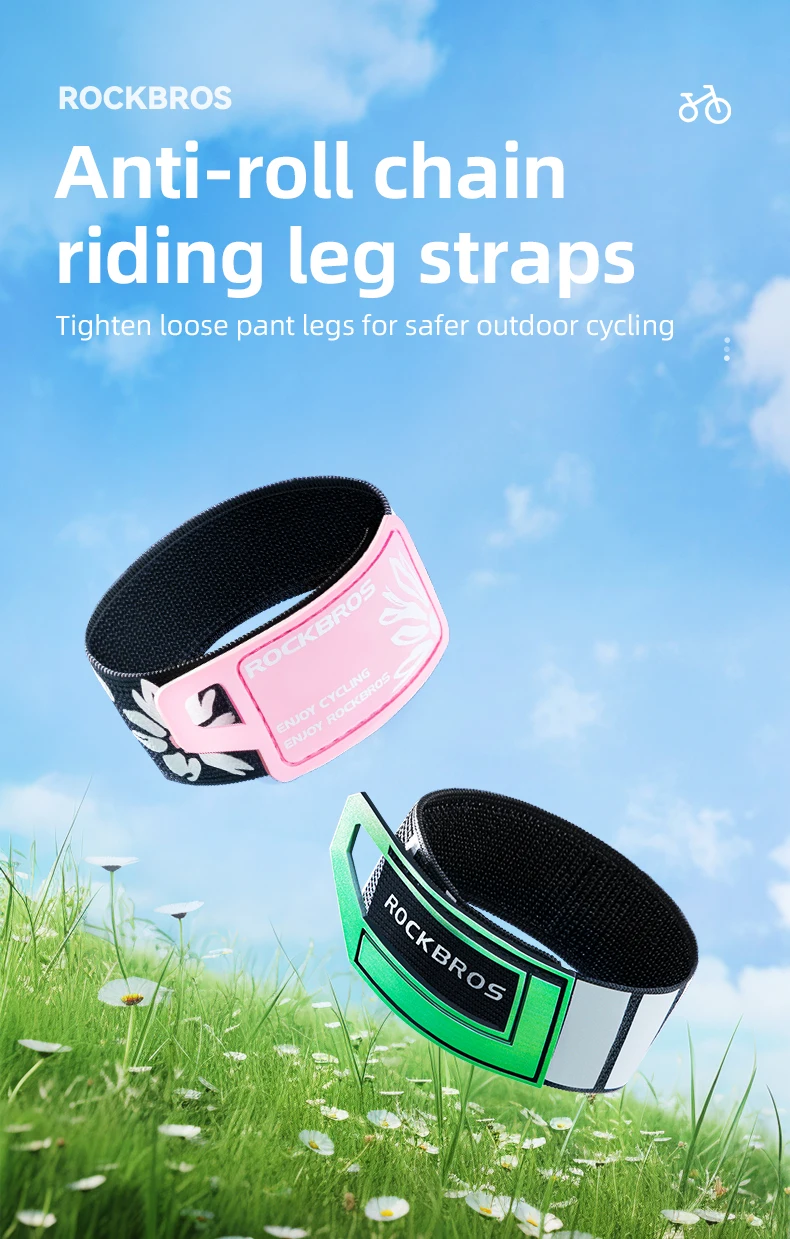 ROCKBROS Radfahren Fahrrad Hosen Clip Reflektierende Gürtel Sport Sicherheit Laufen Fahrrad Sicherheit Hosen Band Bein Strap Reiten Knöchel Unterstützung – Detail 1
