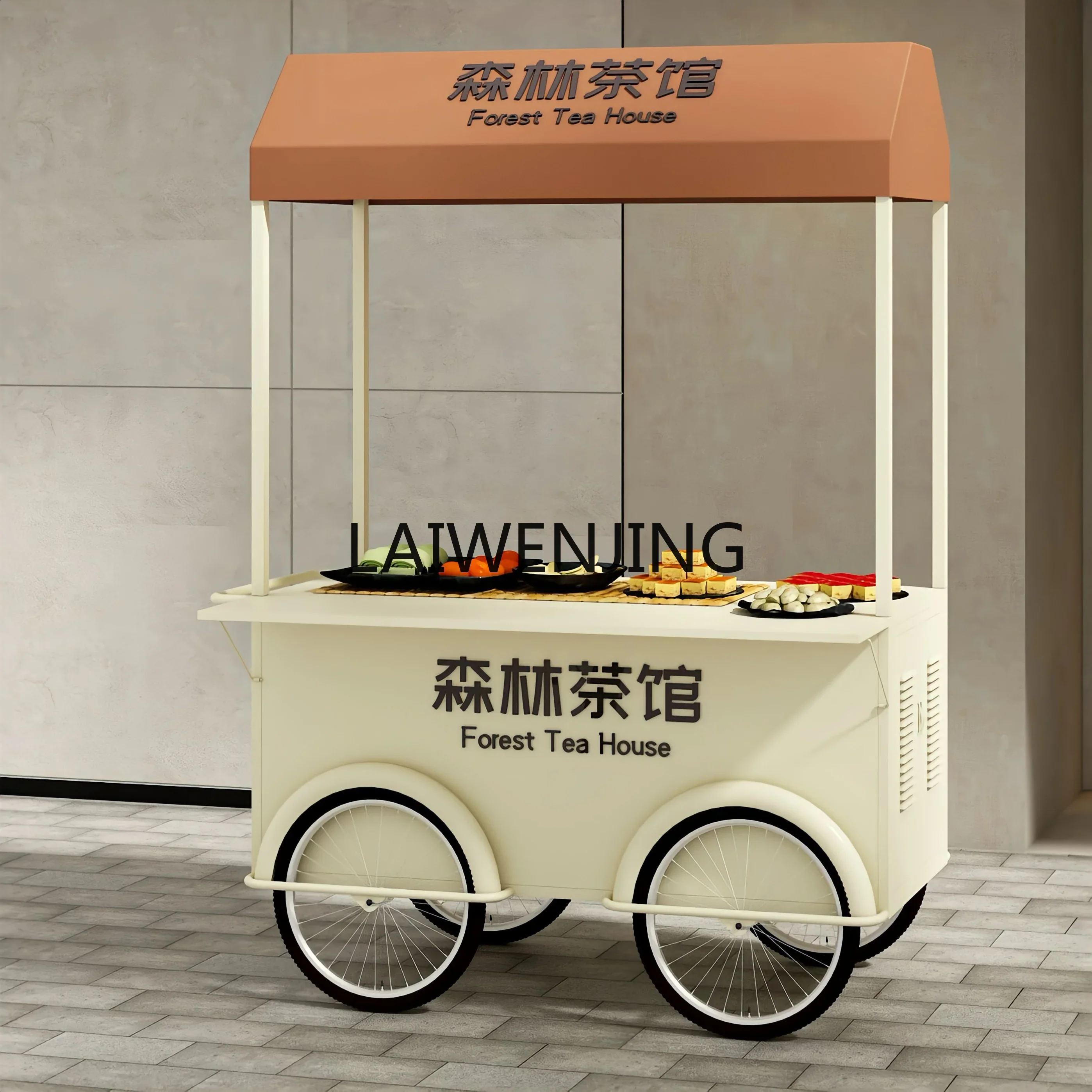 LYN mobile stall trolley shopping mall wrought iron promotion snack sales truck