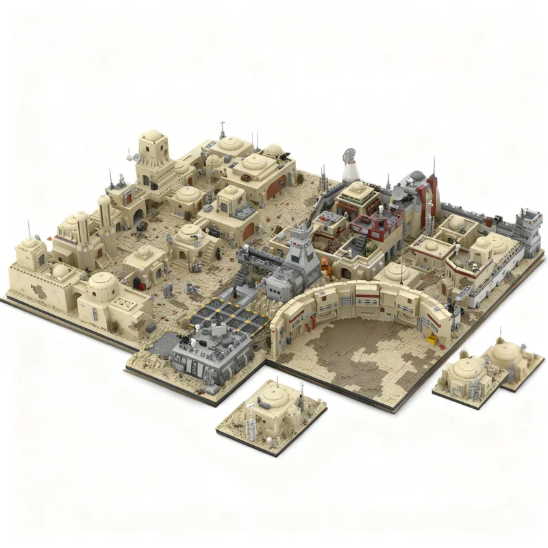 28842pcs MOC Star Battle Tatooine Mos Eisley SPACEPORT Model Building Blocks Toys Christmas Gift Construction Assemble Craft DIY
