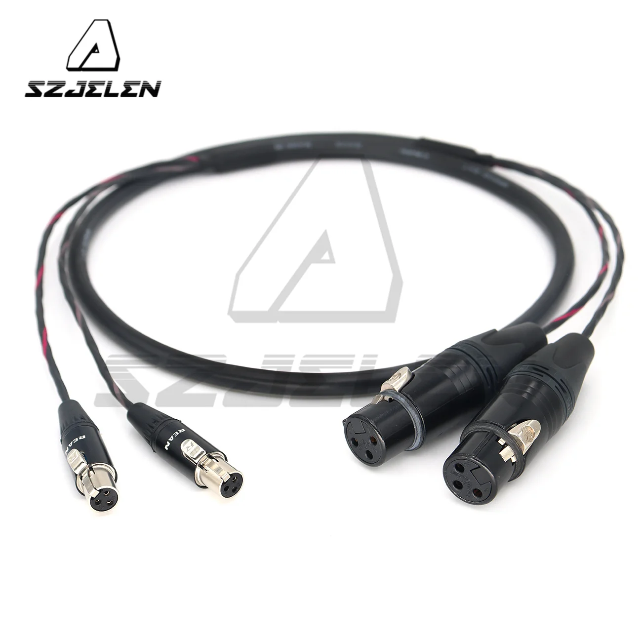 Dual Mini XLR TA3F / TA3M to Dual XLR 3Pin Female 2-in-1 Professional Sound Equipment Dual Audio Cable
