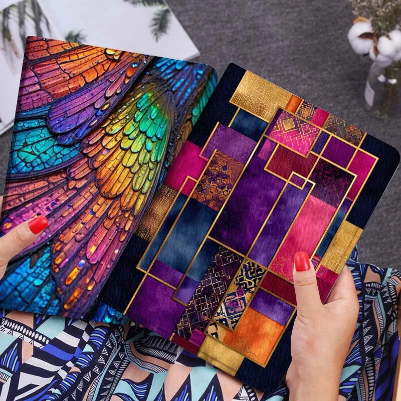 

Colorful Geometric Art Tablet Case For Huawei Honor MatePad MediaPad Air 5 6 7 11 V6 V7 V8 V9 X9 X8 T10 T10s C5e T5 Gift