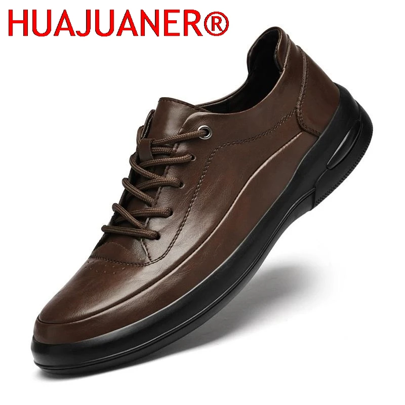 

Мужская повседневная обувь из натуральной кожи, новые модные минималистичные мужские оксфорды, формальная деловая обувь на шнуровке, кроссовки для отдыха и прогулок