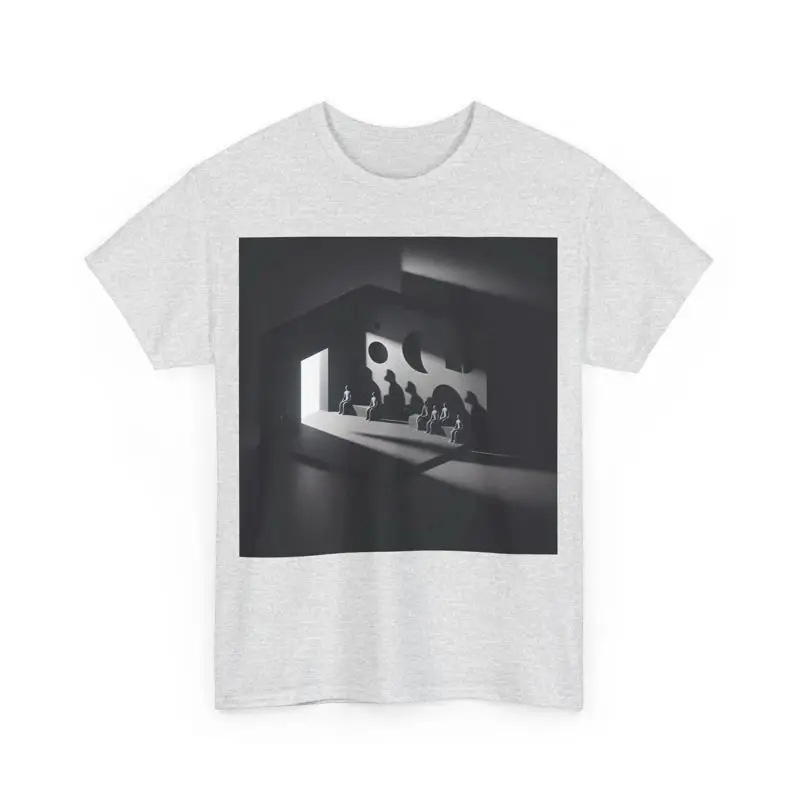 

Футболка с абстрактными тенями, уникальный художественный дизайн