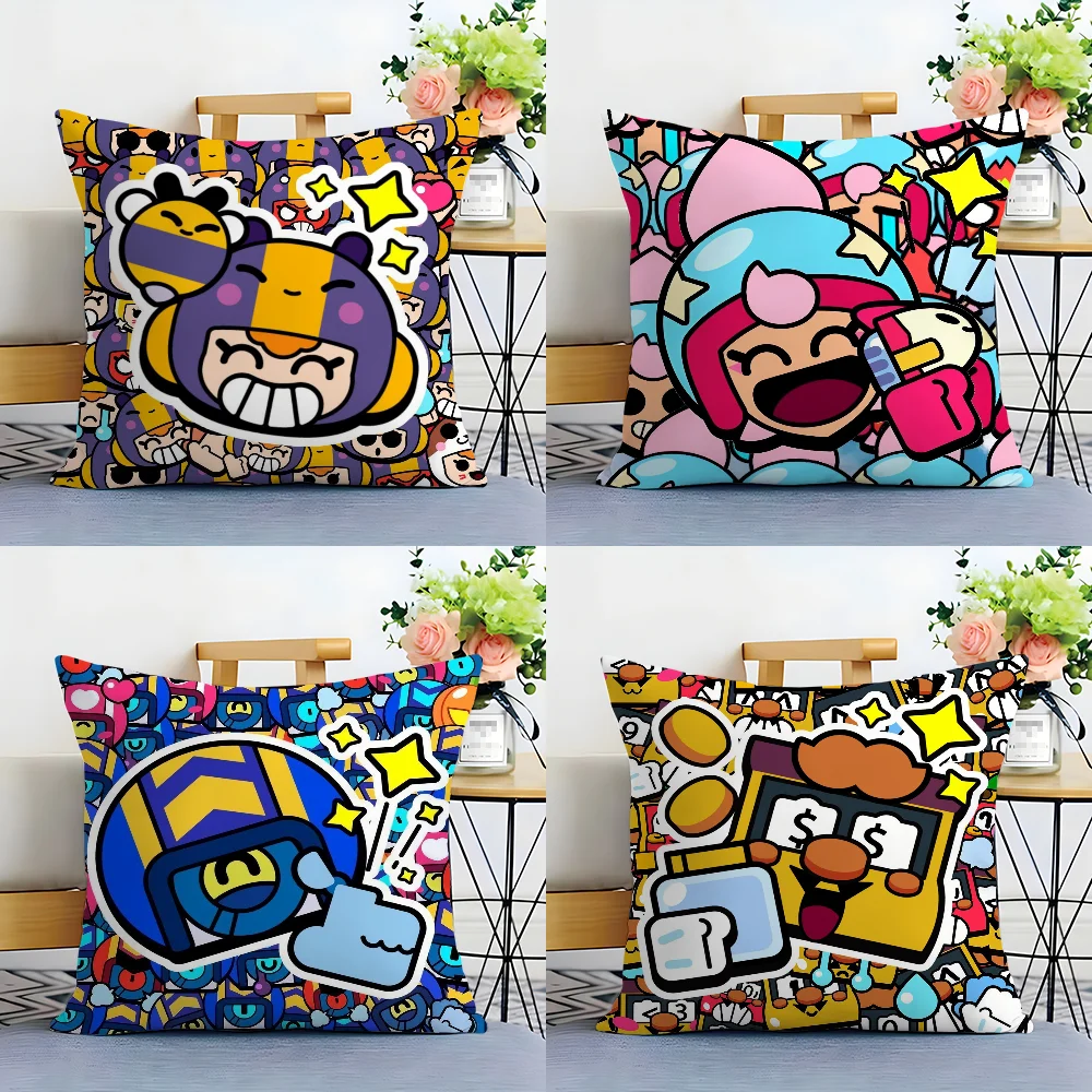 Hot Game B-BRAWLs Movie Pillow Case Plush Fabric Soft  Pillowcase Double Sided Print Cushion Cover Household Gifts