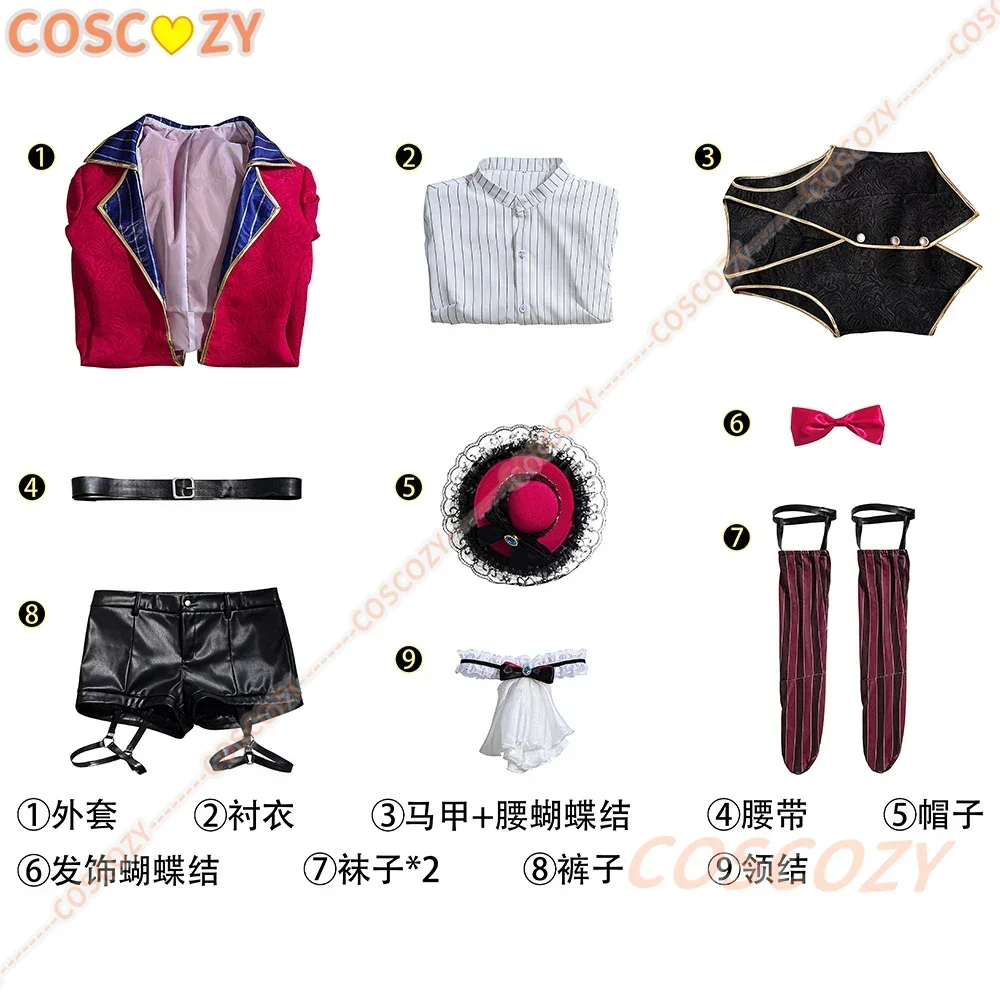 CosplayNew تأثيري أنيمي الهزلي باثوري تأثيري حلي باثوري الأحمر موحدة قبعة جوارب أغطية الرأس دعوى هالوين حفلة كون كوستو