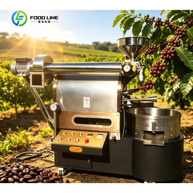 Customized Home-use Mini Drum Coffee Roaster | Stainless Structure, Dual Electric/Gas Heating, 600g-1kg Single Batch Capacity