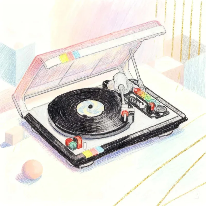 moc 40699  Creative Model Ornaments Record Player Puzzle Assembly Building Blocks Toy for Boys and Girls Birthday Gift  310pcs