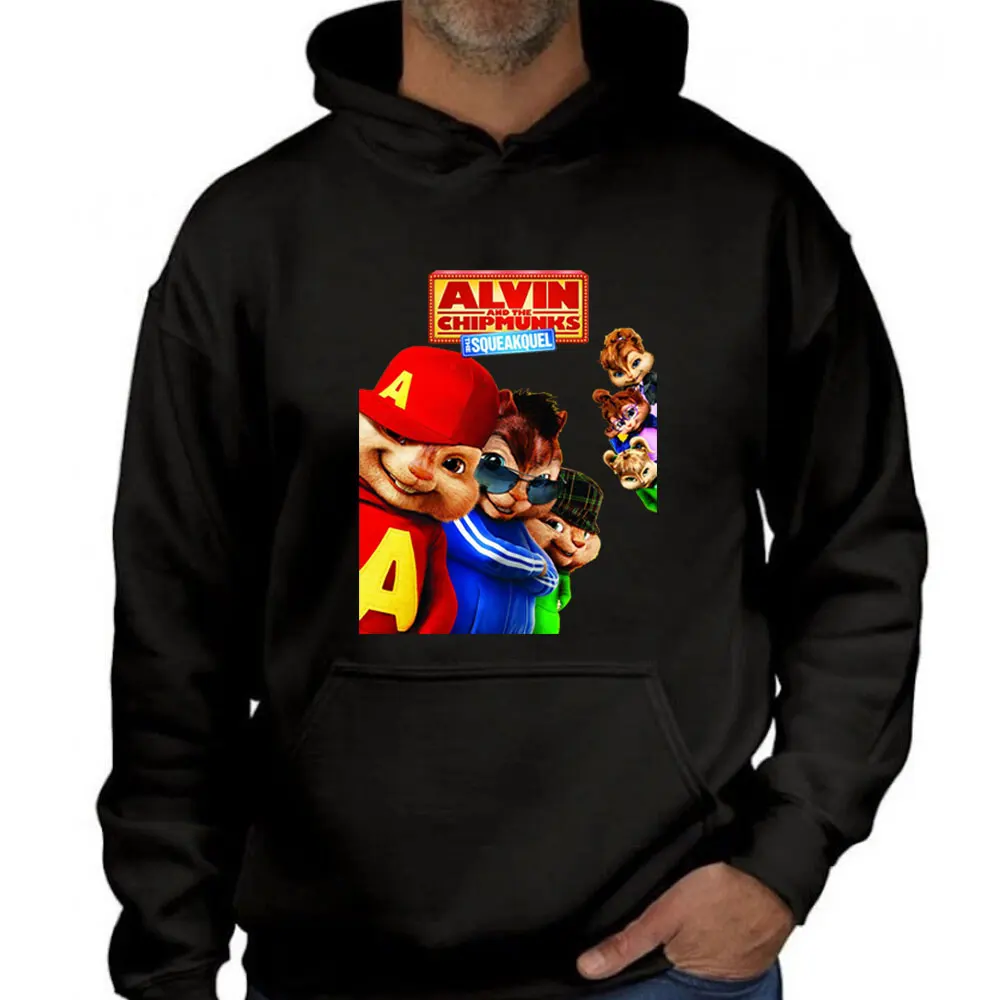Unisex Hoodies Alvin and The Chipmunks Hoodies Tops Costume Adult Sweatshirts Spring and Autumn Hoody Cartoons Tops Long Sleeve