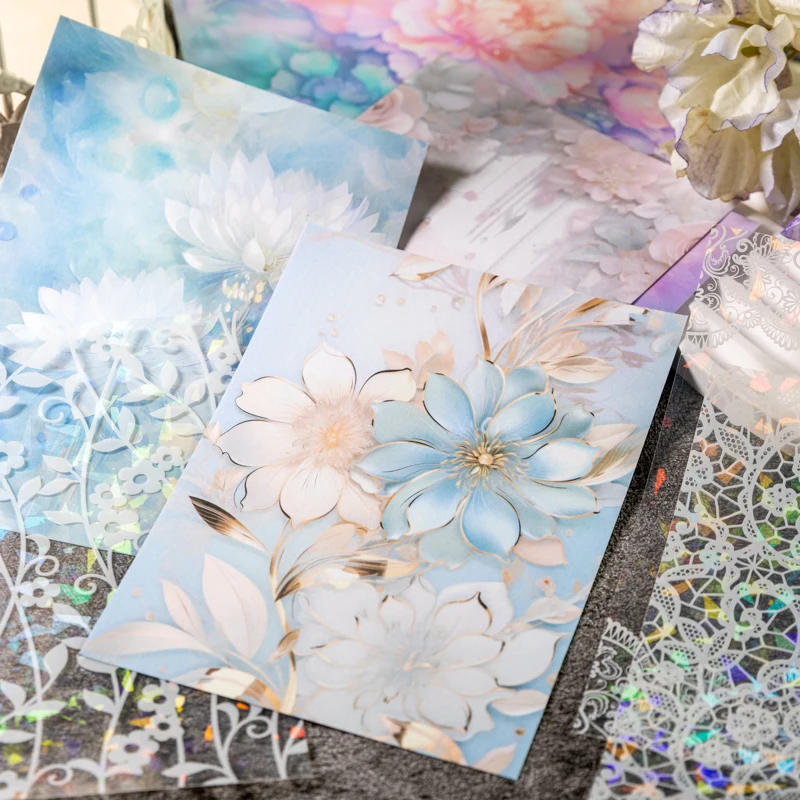 6PCS/LOT Flowers have their own period of blooming Series series cute lovely decorative sticker