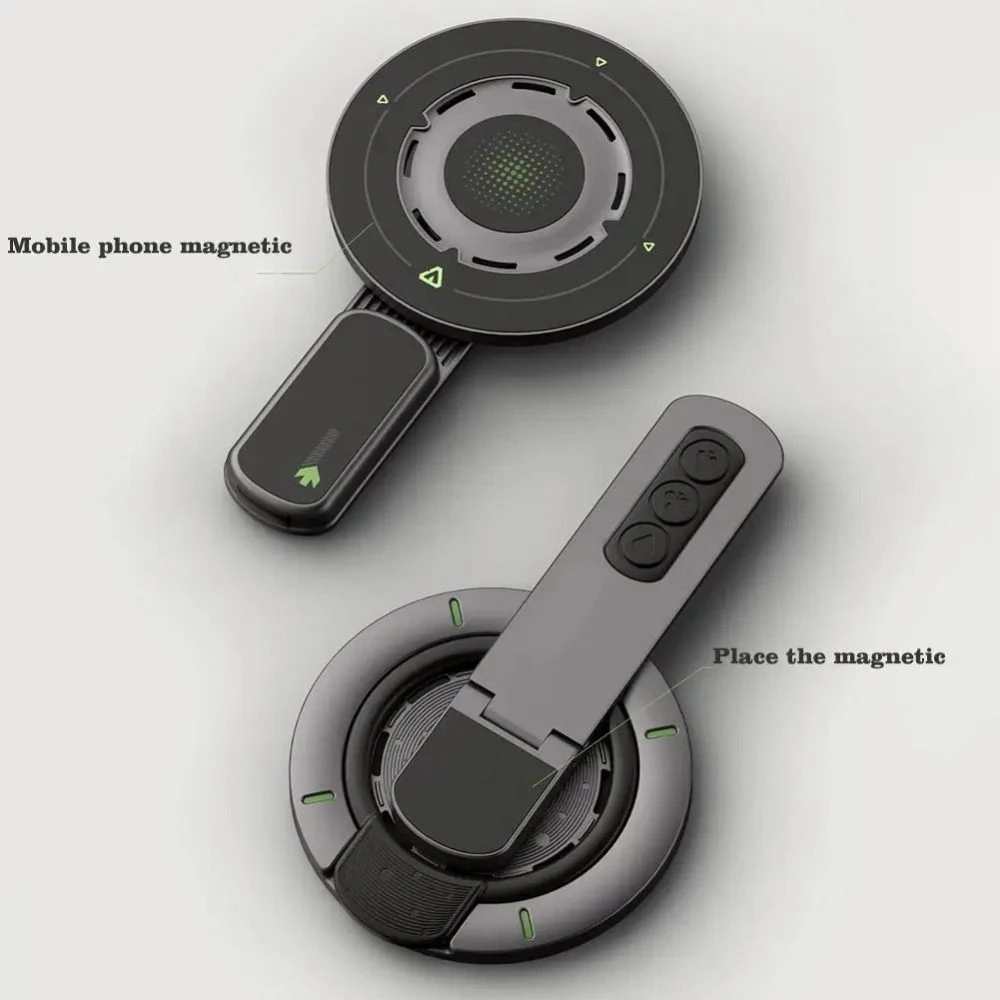 Image of 3-in-1 Magnetischer Fingerring-Halter, drehbarer doppelseitiger magnetischer Telefonständer, multifunktionaler tragbarer Lazy Man Stand für iPhone 17