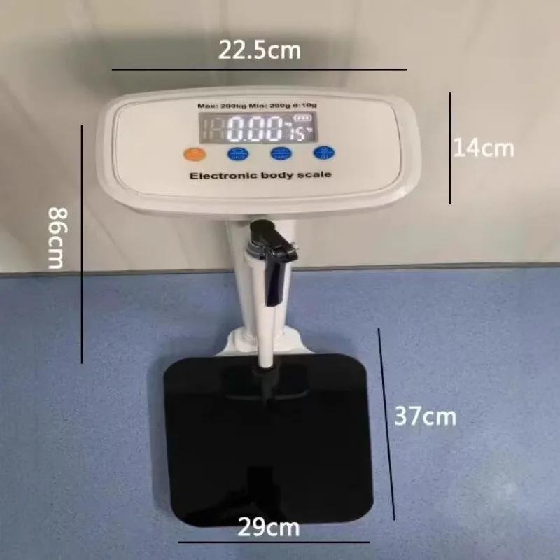 New 200kg Electronic Height Weight Scale Dual Power Plug Battery Household Body Weigh Measuring Scale For Family Use