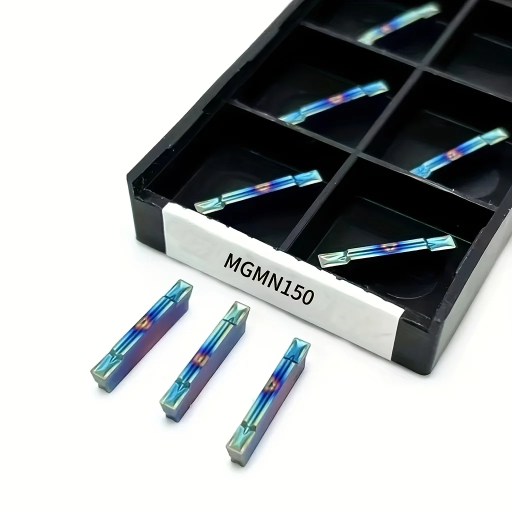 

5/10/20pcs MGMN150 Carbide Grooving Inserts - Nano Blue Coated for CNC Lathe, Steel/Stainless
