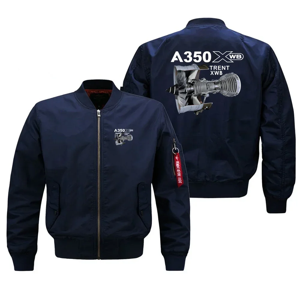 Chaqueta Bomber MA1 para Pilotos Militares, Chaqueta de Aviación Táctica para Exteriores, Chaqueta de Béisbol para Hombre, Modelo A350 Trent Wxb Engine