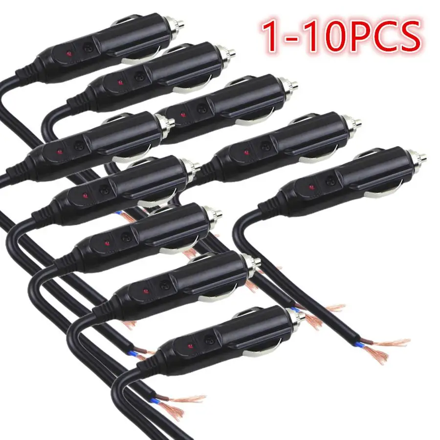 

vip-200pcs 12V/24V Auto 20A Car Cigarette Lighter LED Socket Plug Connector Adapter For Car/Van Vehicle Motor