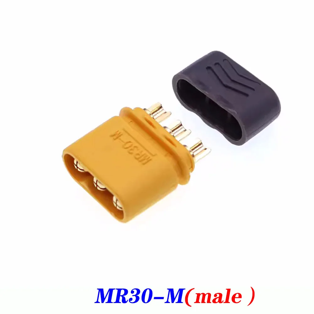 1 paire de connecteurs mâles et femelles MR30 MR60 avec connecteur de gaine pour batterie Lipo RC avion Multicopter RC
