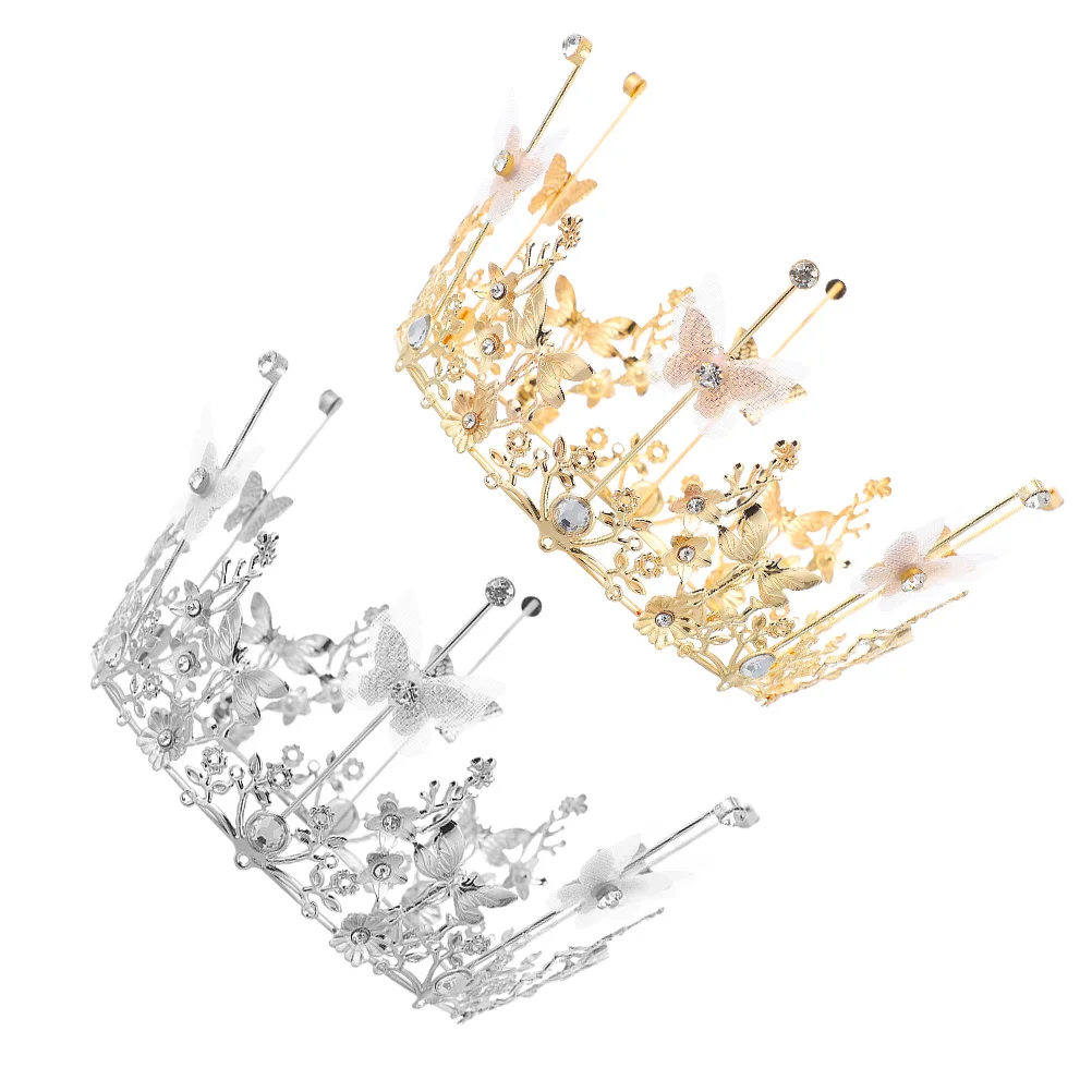 

Birthday Cake Crown Adorn 2 Pcs Cake Crown Topper Party Cake Decor Crown Cake Topper Cake Tiara for Celebration