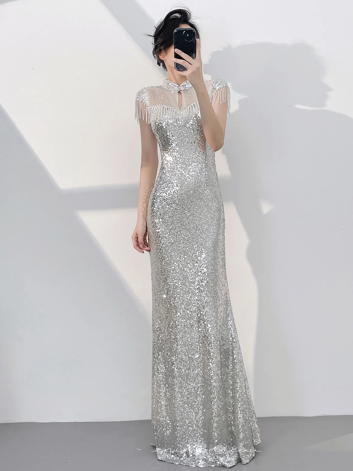 

Новое вечернее платье Ele 2025: Модная сенсация, красивое бальное платье с пайетками, длинное, для ведущих, на свадьбу или вечеринку