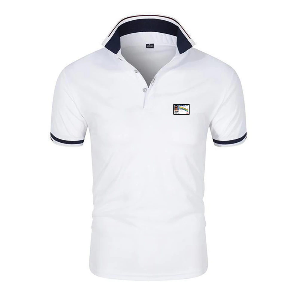 Funny McLovin ID 2025 Summer Casual Comfortable Streetwear Short Sleeve Men's Solid Color Button Versatile Polo Shirts