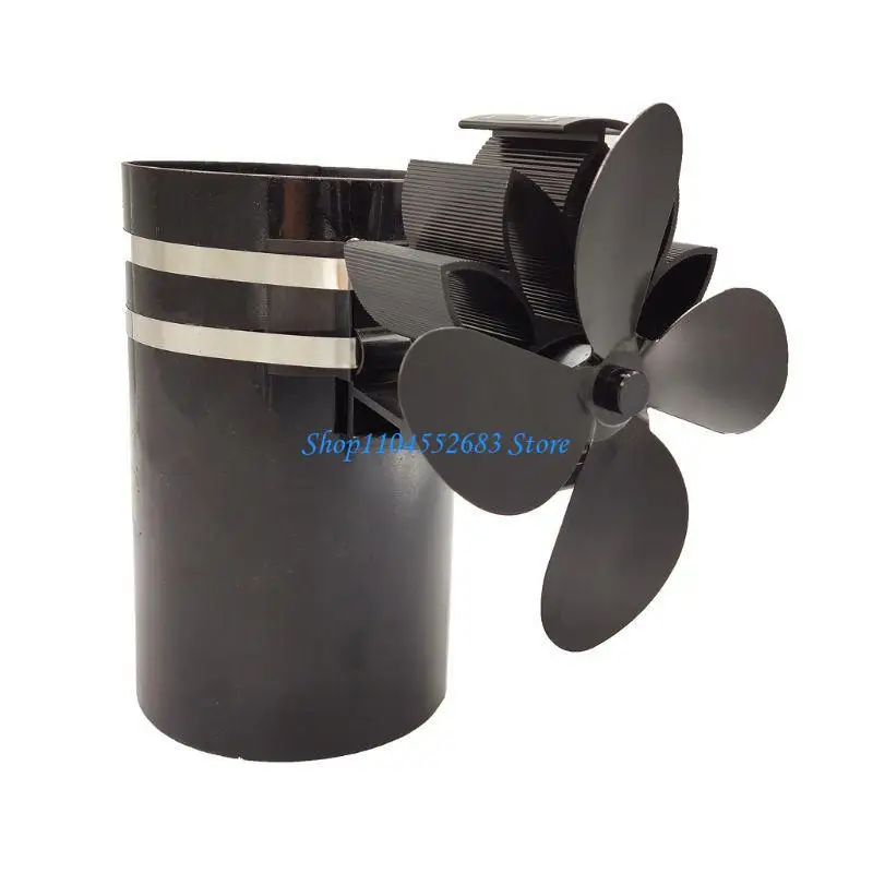 Y6GD 4 شفرات صديقة للبيئة موقد مروحة على مدخنة لسجل الخشب للموقد الموقد هادئة صديقة للبيئة تدفق أكبر المنزل