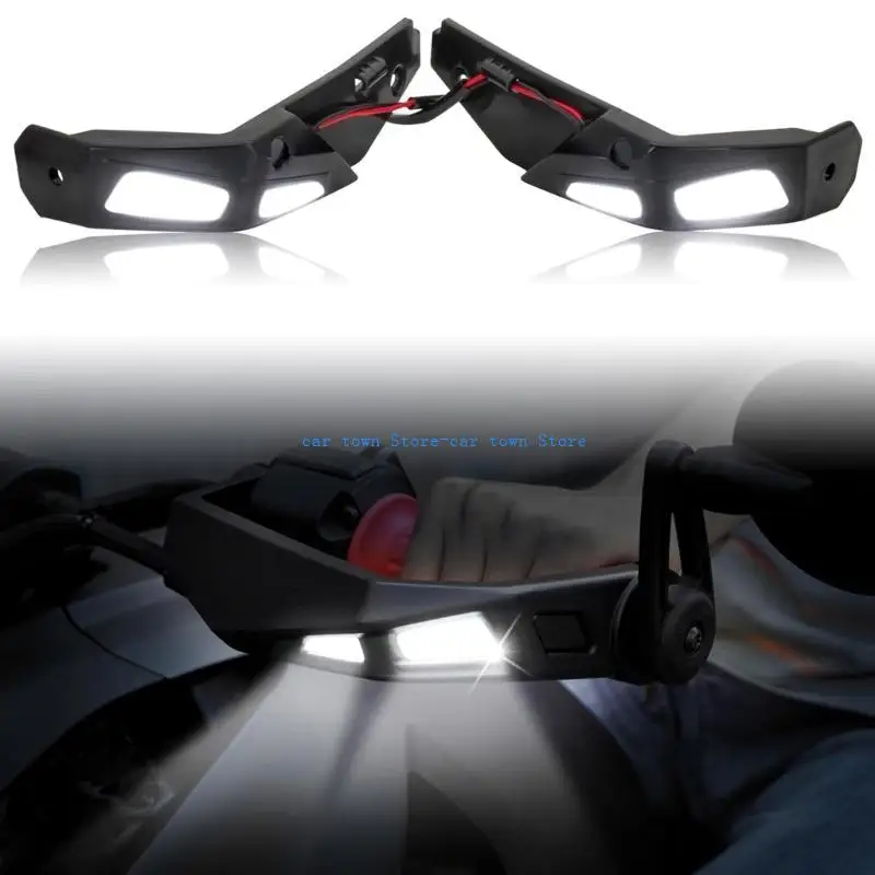 RXJE 1 Pair Handguards with LED Lights for Can Ryker 600 900 Sport & Rally Edition Hand Guards Protector & LED Lamp