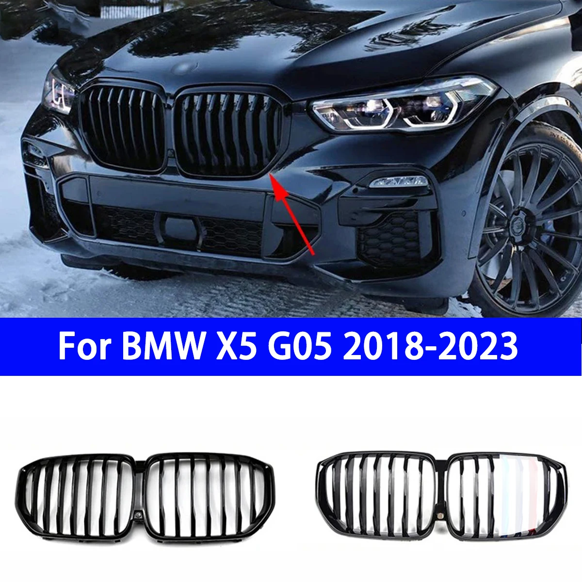 

Suitable for BMW X5 G05 X5M 30d 40i 40d 45e M50i M50d 2018-2023 Automotive Front Bumper Grille Grille Exterior Accessories