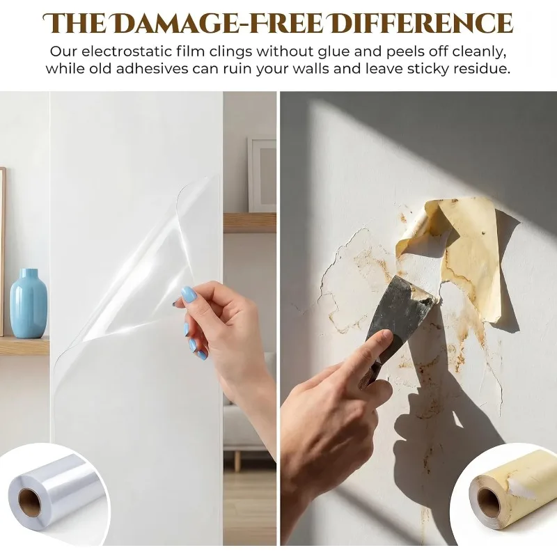 Picture 5: Electrostatic Protective Film Transparent Electrostatic Protector Removable Contact Paper for Trash Cans Chair Backs Furniture