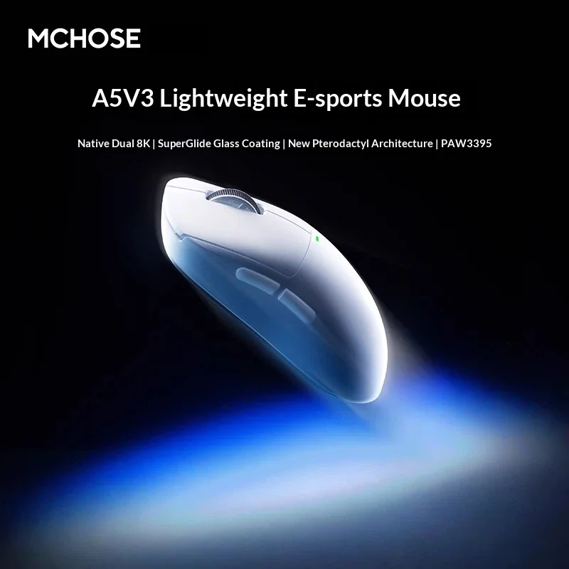 

Mchose A5 V3 Сверхлегкая игровая мышь Bluetooth с тройным режимом 3395, специализированная компьютерная периферия для киберспорта, аксессуар для клавиатуры