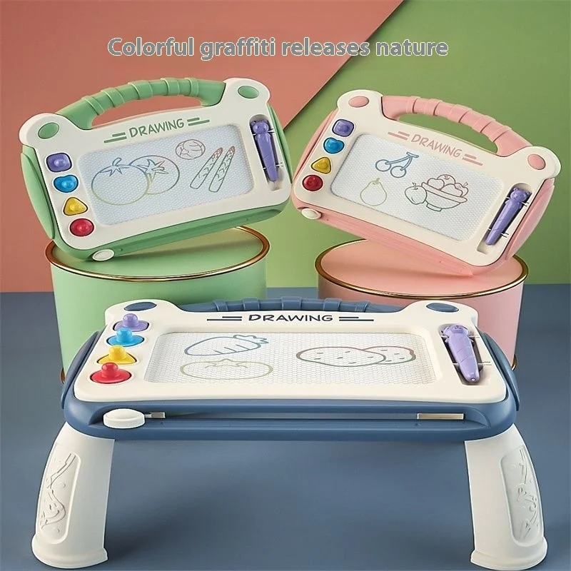 لوحة رسم للأطفال لوحة كتابة مغناطيسية للأطفال بعمر 1-3 سنوات لوحة جرافيتي للأطفال قابلة للمسح ألعاب رسم منزلية مغناطيسية #5