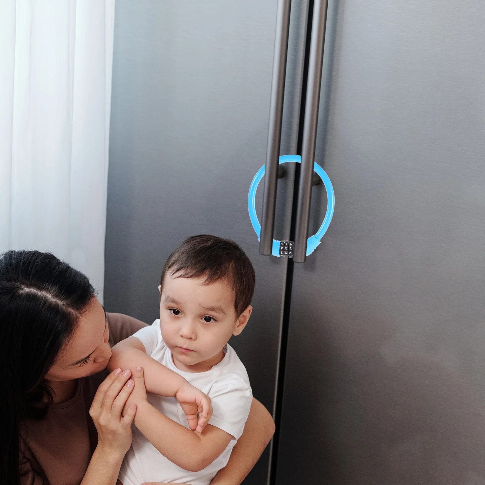 

4 Digit Password Lock For Refrigerator Cabinet Drawer Fridge Freezer Door Child Safety Latch Cupboard Baby Proofing Lock