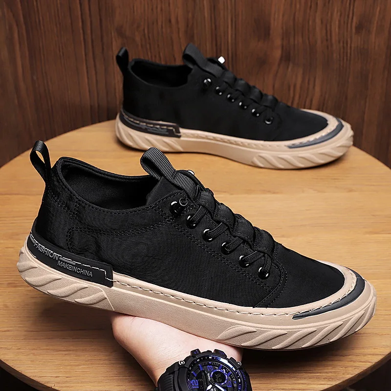 

Men Casual Shoes Ice Silk Cloth Canvas Shoes Sneakers 2023 New In Breathable Slip on Man Flat Loafers Men Vulcanized Shoes Trend