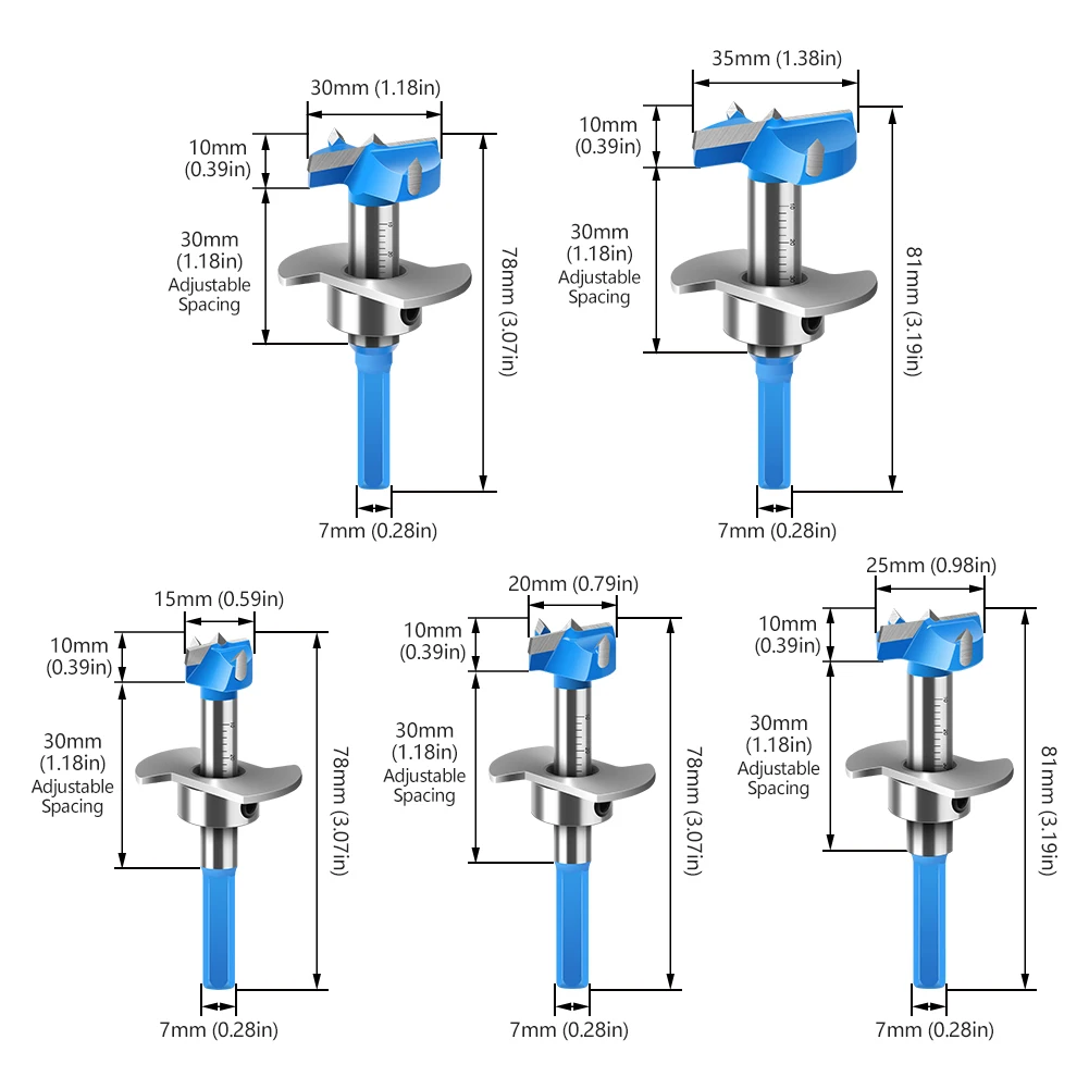 Hinge Hole Opener Boring Forstner Drill Bit Tipped Drilling Woodworking Cutter Positioning Woodworking Hole Saw for Power Tools