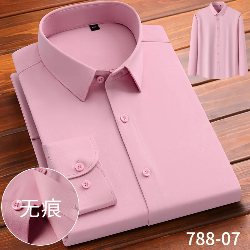 New men's dress shirt long sleeve Spring Modal free ironing high quality business casual fashion breathable slim work clothes