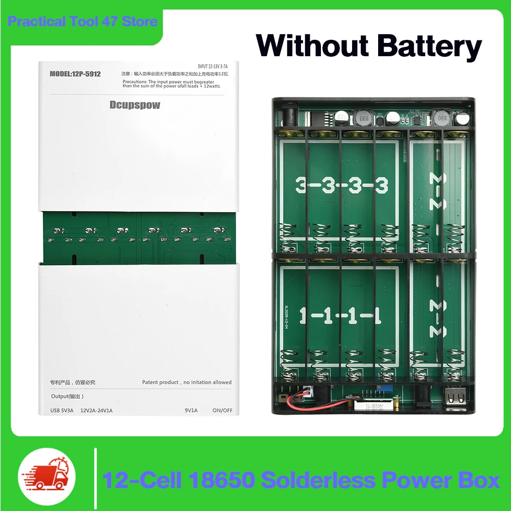 12X18650 Solder-Fre…