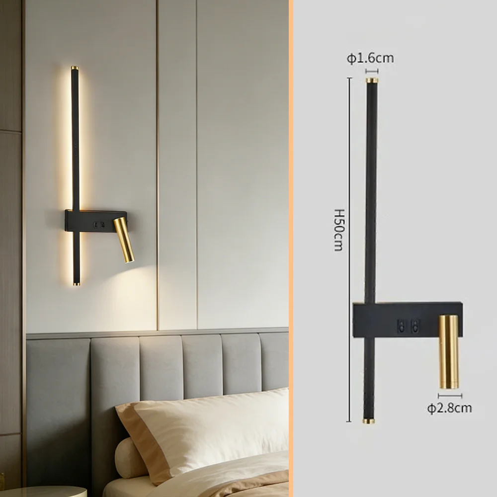 Modern Adjustable LED Wall Sconce For Bedroom Bedside Living Sofa Background Wall Lamp Luster  Lighting Fixture Home Decoratioan