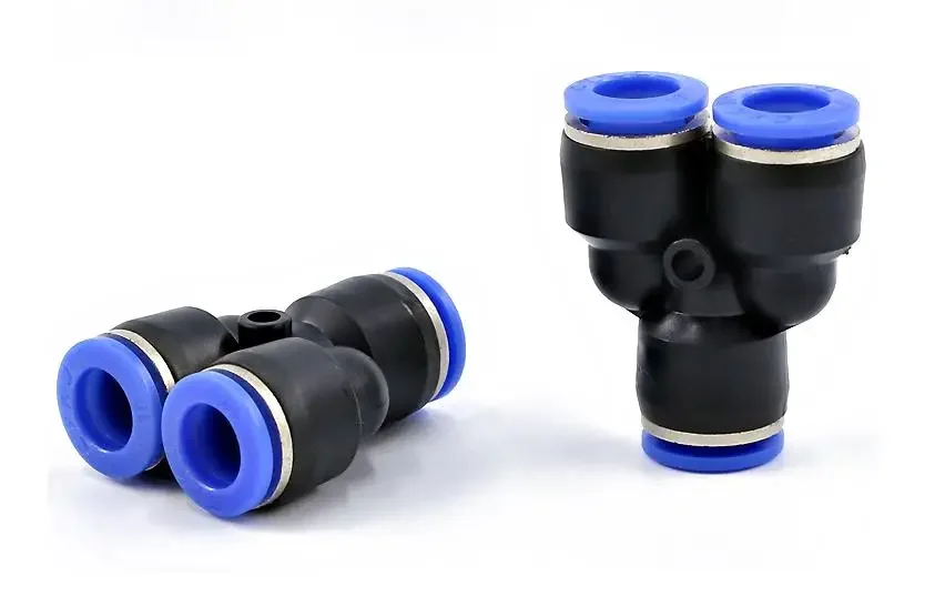 

Plastic Y-joint PY Quick Tube Connector Pipe Fittings Y type 3 vent Dynamic Connector Hose Plug-in Py Air Water Plug Connector