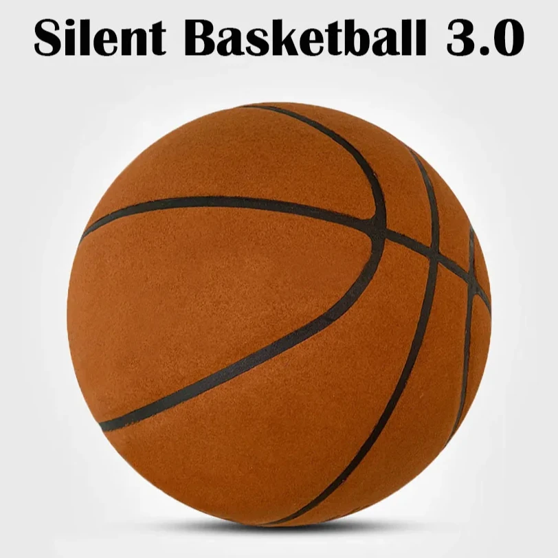 

Silent Basketball Size 7#(29.5")6#/5# Dribbling Indoor Grooved Airless Foam Basketball Quiet Dribbling Training Silent Ball Hoop