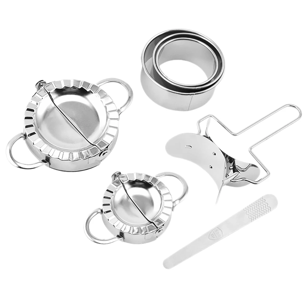

7Pcs Stainless Steel Dumpling Molds Jiaozi Maker Device Dumplings Tool Ravioli Maker Mold For Dumplings Sculpt-AC08