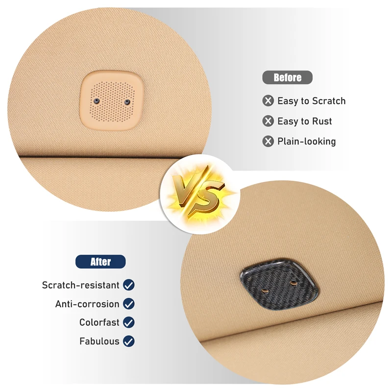 لاند روفر رينج روفر فوغ L460 2023 2024 2025 ريال ألياف الكربون سقف السيارة القرن غطاء الزخرفية 2 قطعة #1