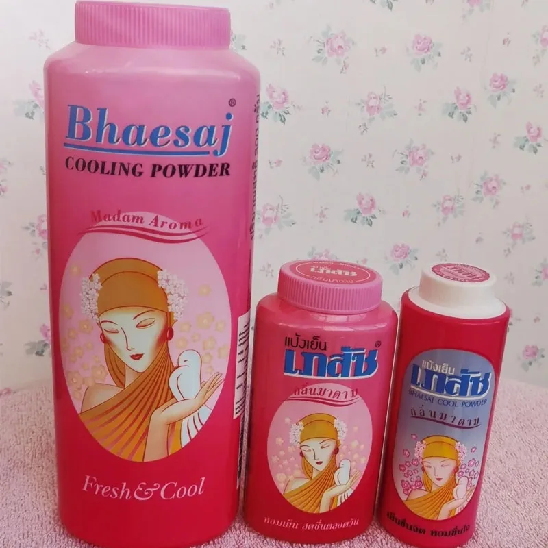 Thai Bhaesaj Cooling Powder Prickly Heat Body Talcum 300g Bottle Refreshing And Soothing