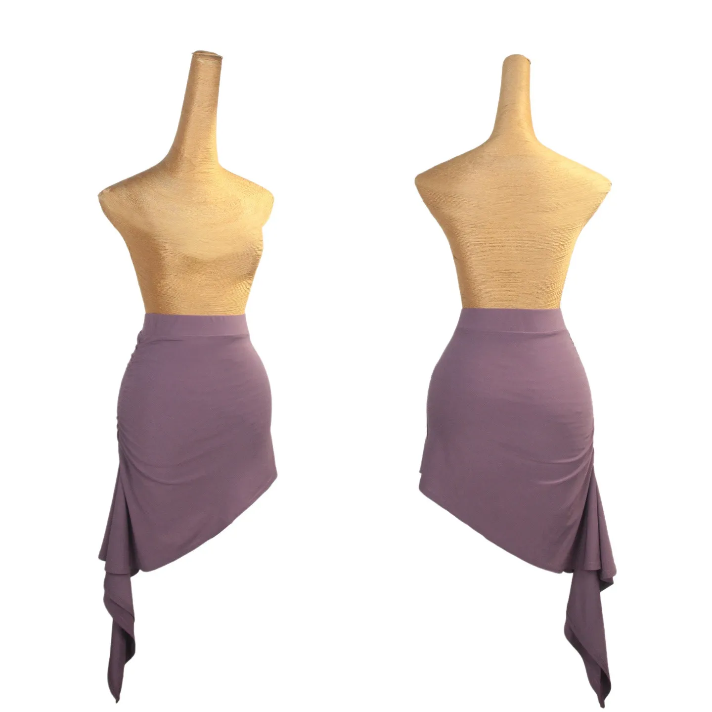 

Purple Latin Dance Skirt Women Practice Clothing Adult Irregular Skirts Rumba Cha Cha Dance Clothes Training Dancewear SS1393
