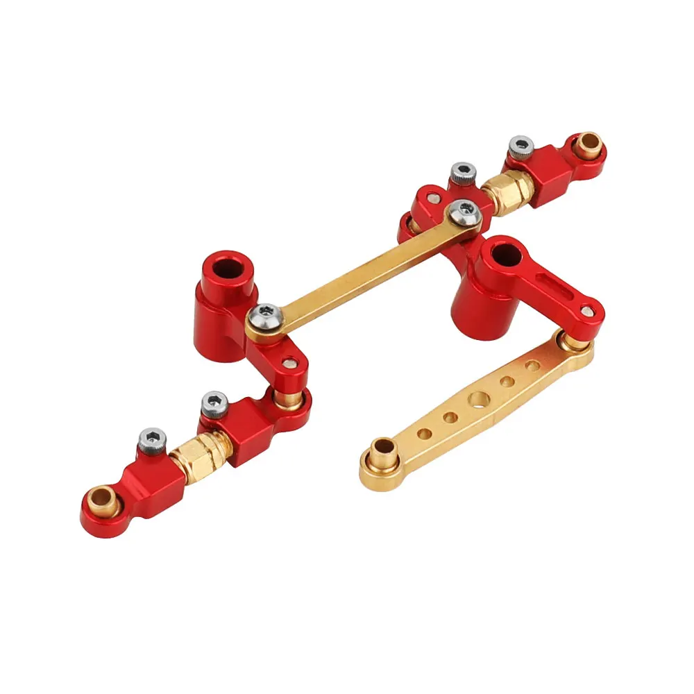 Zestaw kierowniczy ze stopu aluminium + mosiądz z łożyskami do 1/14 MJX 14209 14210 RC Car Upgrade Parts