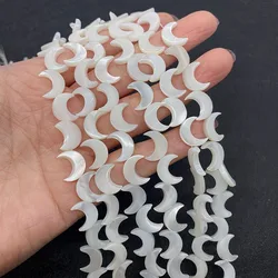 Natural Seawater Shell Beads Moon Shape Mother Of Pearl Shell Jewelry Necklace Pendant Charm DIY Bracelet Accessory 6-12mm