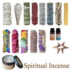 HQ White Sage Bundle And Candle California Smudge Stick Wand for Spiritual Incense Sticks Burning Aromatherapy Energy Cleansing