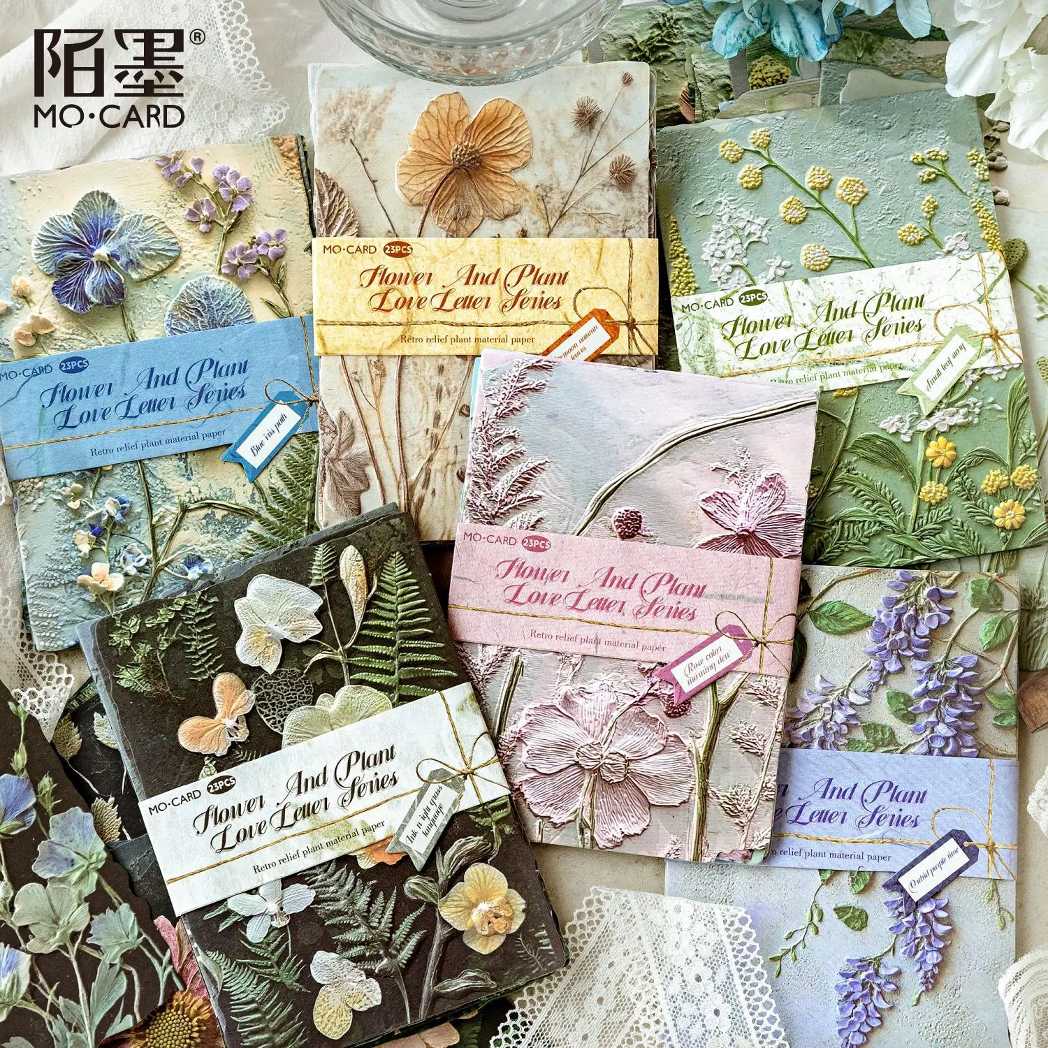 Set di carta decorativa per conto a mano in carta di carta in stile romantico in stile INS. Set di carta decorativa per conto a mano in materiale retrò