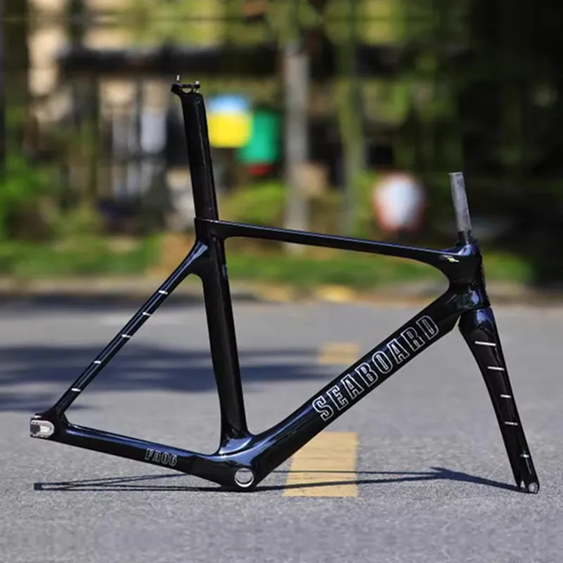 

TSUNAMI Aero Carbon Frameset SEABOARD FA06 700C Fixed Gear Bike Frame 52cm High Quality Single Speed Bicycle Frame Cycling Parts