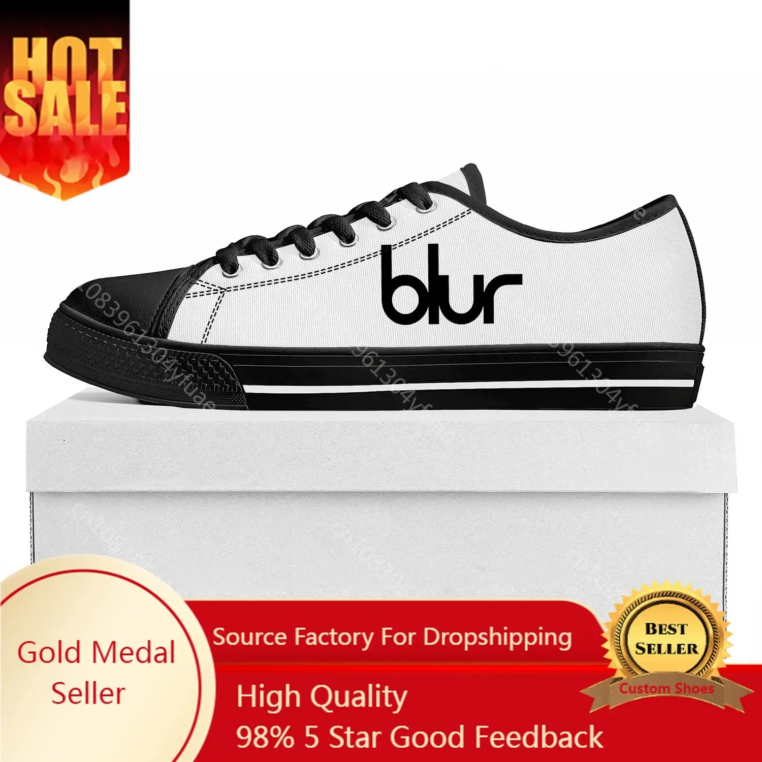 B-Blurs Rock Band Low Top Sneakers donna uomo adolescente B-Band di alta qualità Canvas Fashion Sneaker Casual personalizza scarpe