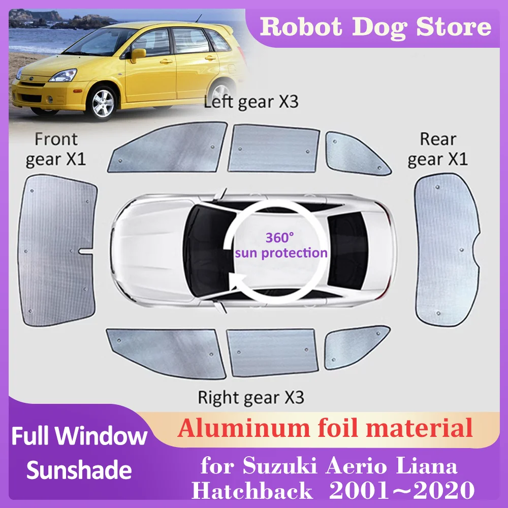 Car Sunshades for Suzuki Aerio Liana Hatchback 2001~2020 Roof window Windows Sun Visor Windshield Curtain Pad Cover Accessories